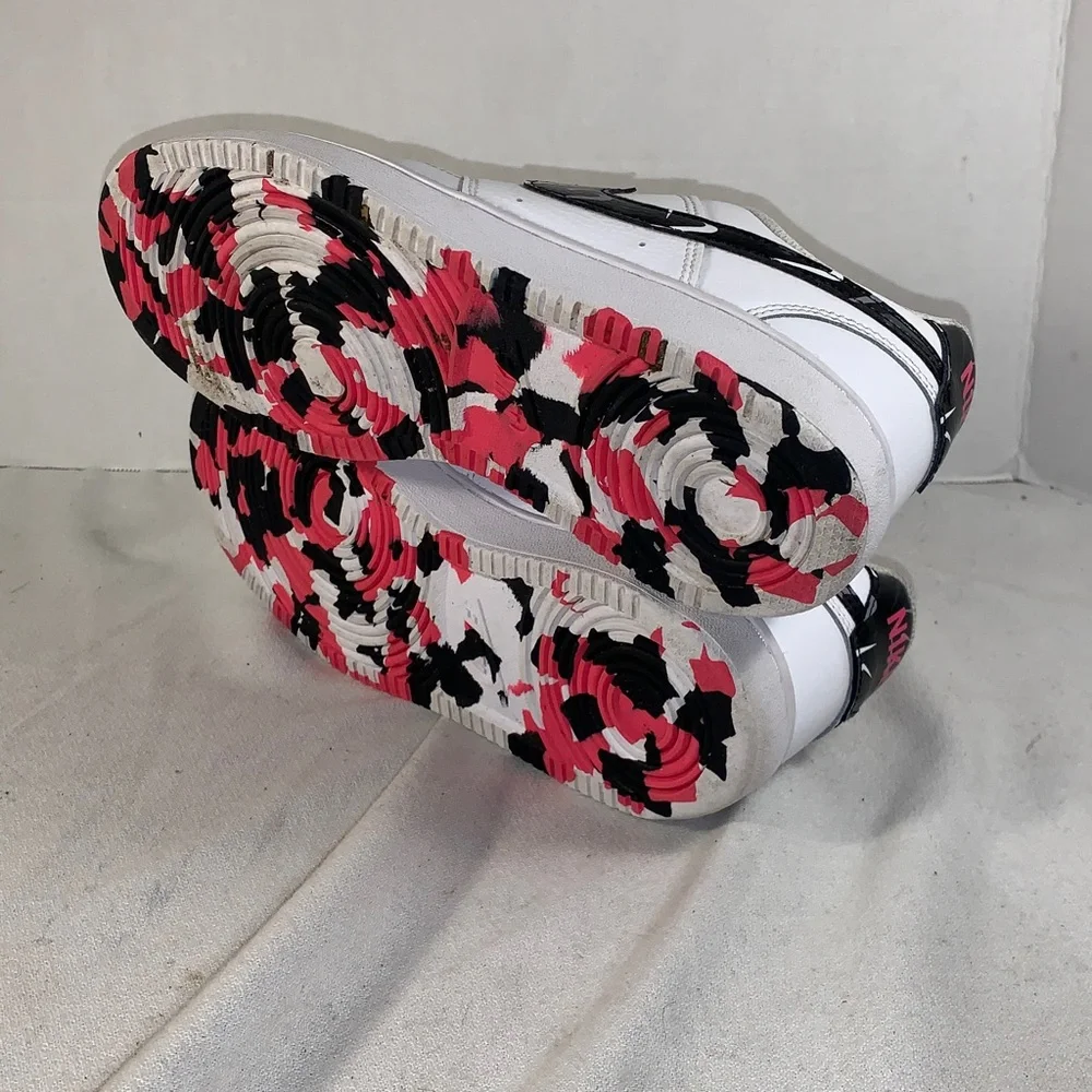Nike Men’s Court Vision Low ‘White Multi Swoosh’ White/Black/Pink Sneakers